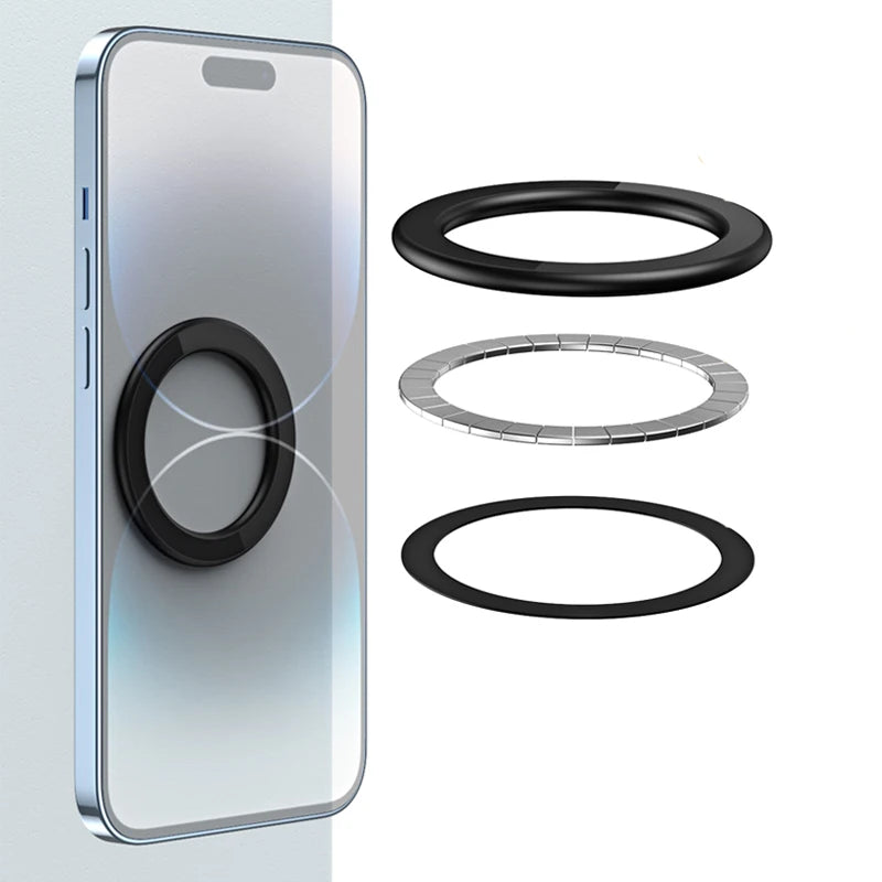 Magnetic Ring Holder for iPhone 16 15 14 13 Universal Wall Mobile Phone Super Magnet Holder in Car Cell Phone Stand for Magsafe