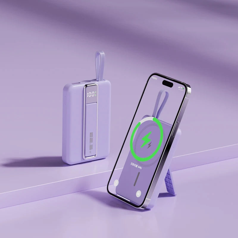 10000mAh Original Powerbank With Cable Magnetic Power Bank Wireless Fast Charger For iPhone Backup Battery For Magsafe with Gift