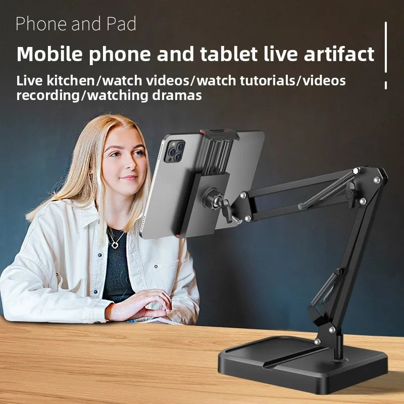 Tablet Stand for Desk iPad Stand Holder ,Foldable Home Office Desk Accessories for iPad Holder Portable Fits iPhone 4-15.9