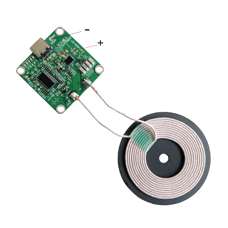10W 15W 20W High Power Wireless Charger Transmitter Module Type C Micro USB + Coil QC/PD/QI Standard Fast Charging Circuit Board