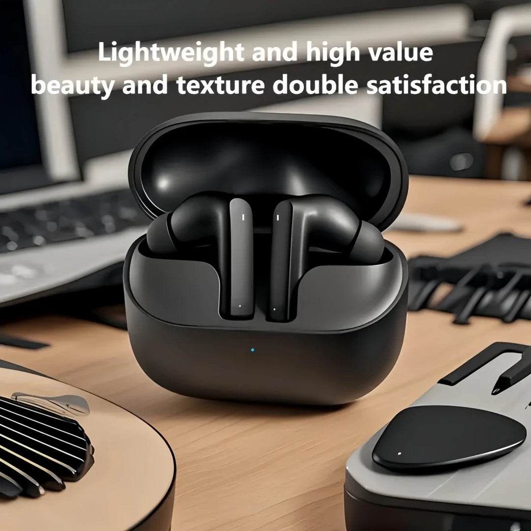 Bluetooth Earphones Wireless Earbuds with Microphone for All Phones Running Android iOS Black