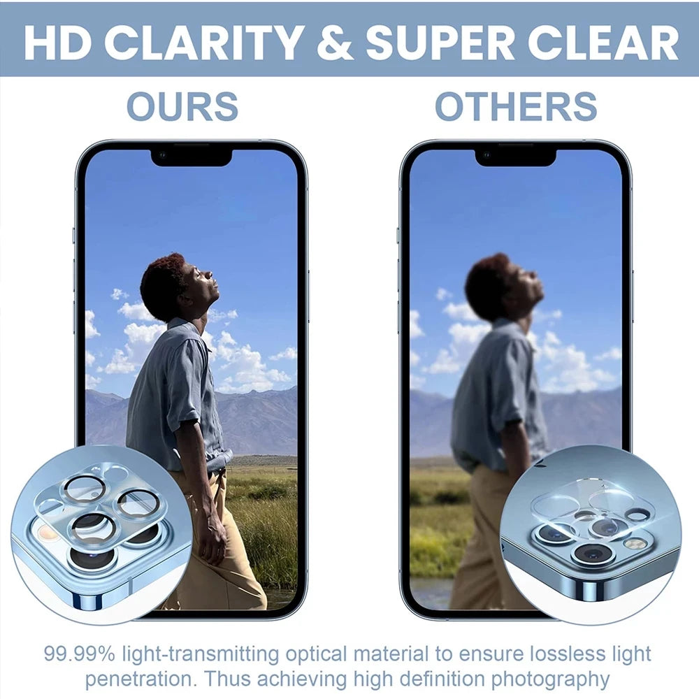 Full Cover Camera Lens Protector For iPhone 14 Pro Max 13 Pro Tempered Glass For iPhone 11 12 Pro Max 13 Mini Metal Lens Glass