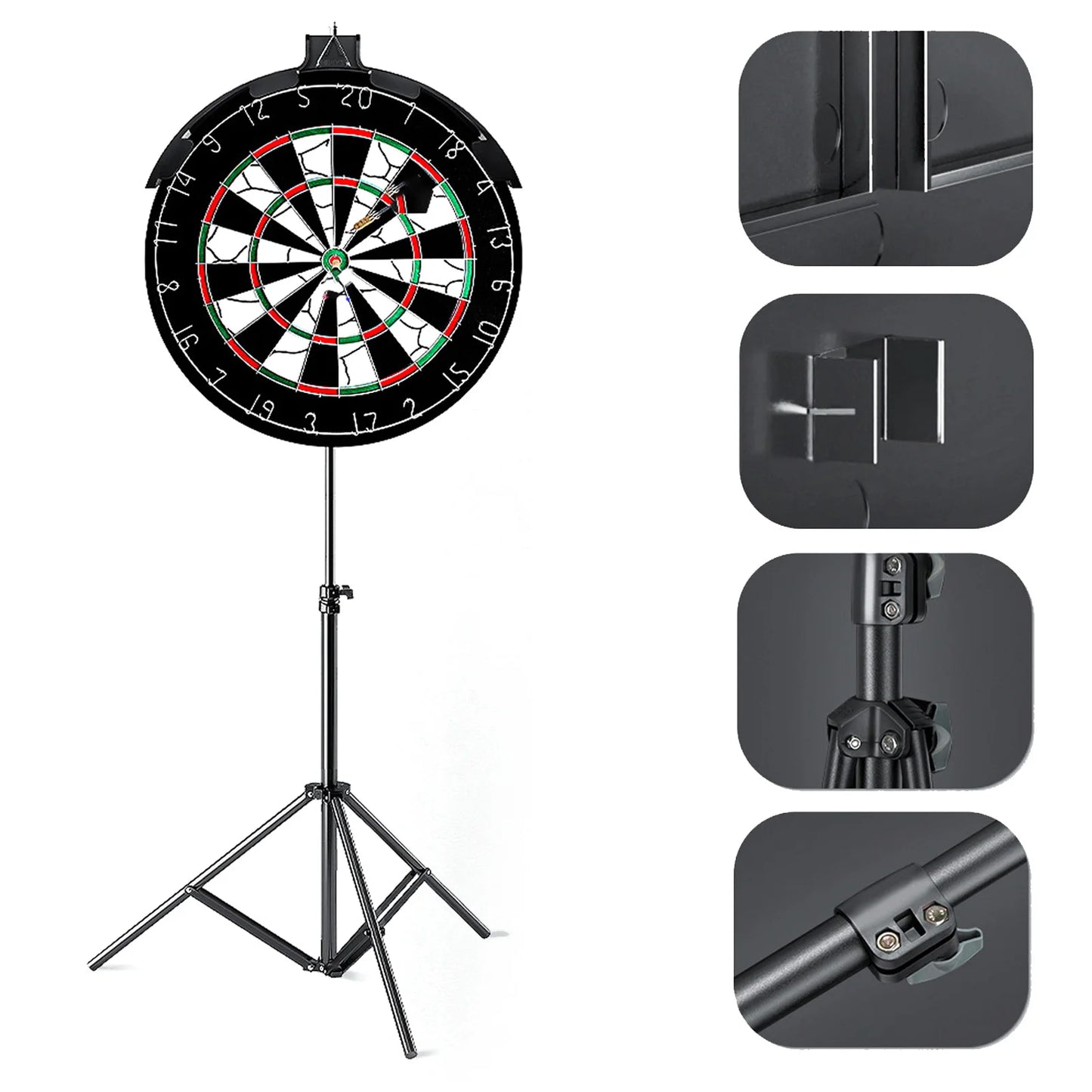 Board Stand Freestanding Tripod Dartboard Standing Holder Easy To Assemble Stable Foldable Steel Heavy Duty for Outdoor