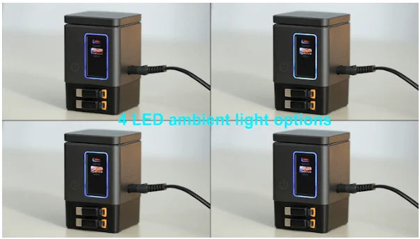 105W 6-in-1 Charging Station with Retractable USB-C Cable Power Combo Tower for Multiple Devices Fast Charger for iPhone, Airpod