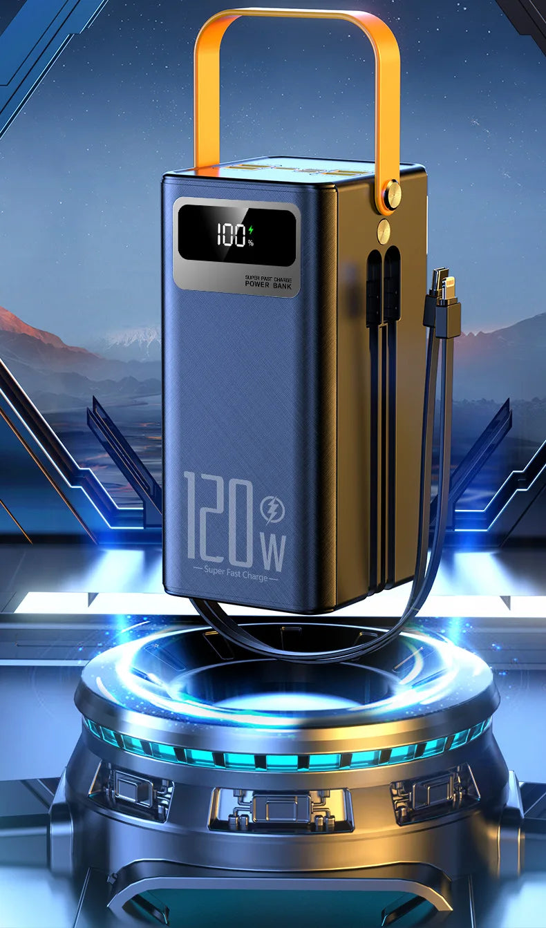 PowerBank 60000mAh 30000mAh 20000mAh Spare battery Portable Charger Mobile External Battery Fast charging For Camping iPhone