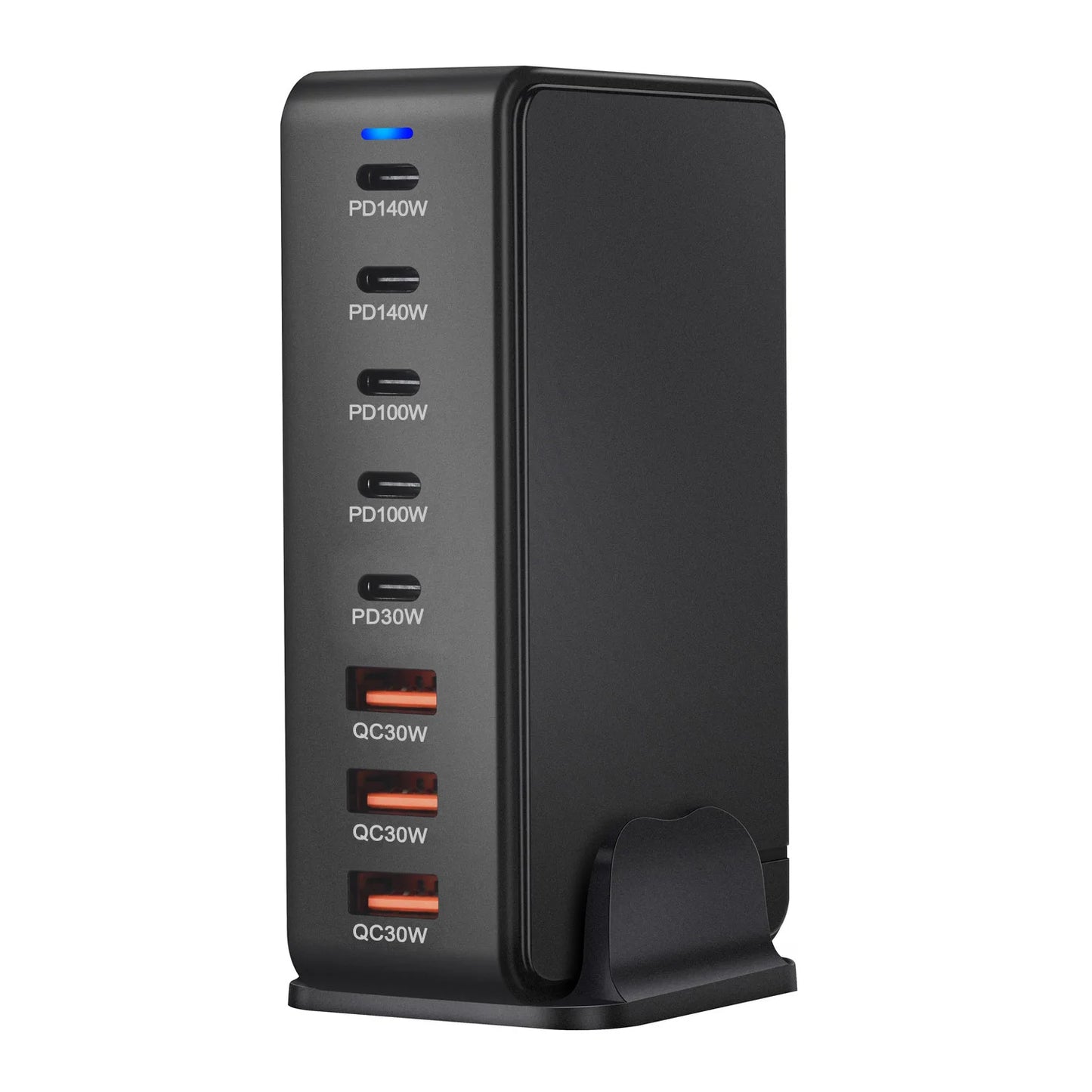 600W Desktop Charging Station USB C 8 Ports Fast Charger for Multiple Devices with 5 USB-C + 3 USB-A Chargers PD PPS 140 W