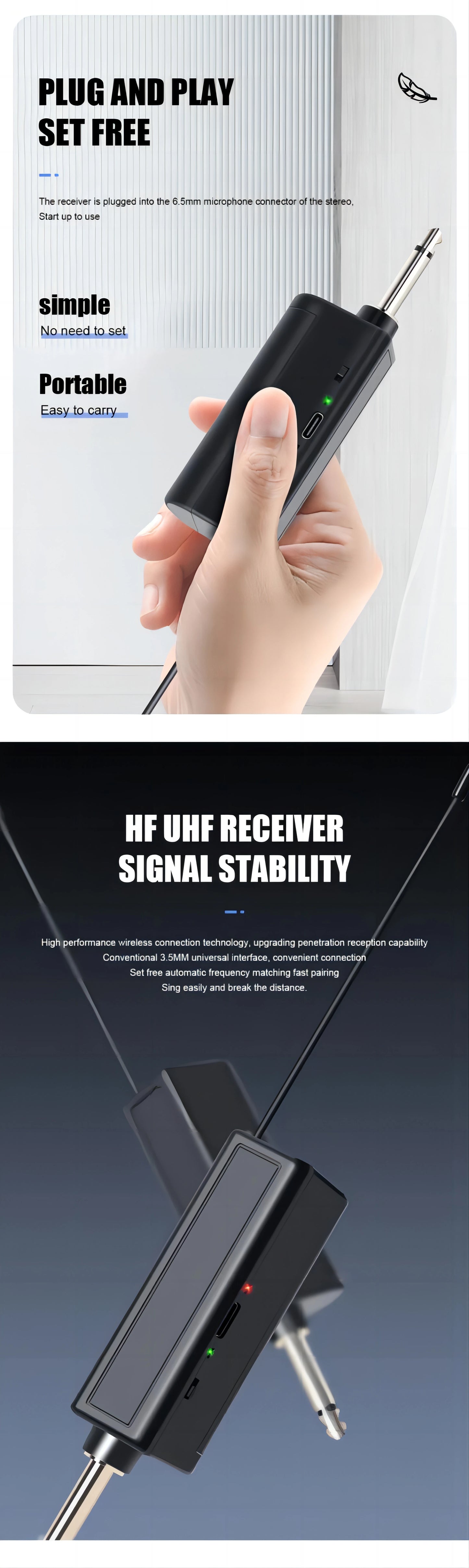 Wireless Microphone Original Professional Ultra High Frequency Heavy Duty Charging Type 4 Microphone Video Karaoke Singing