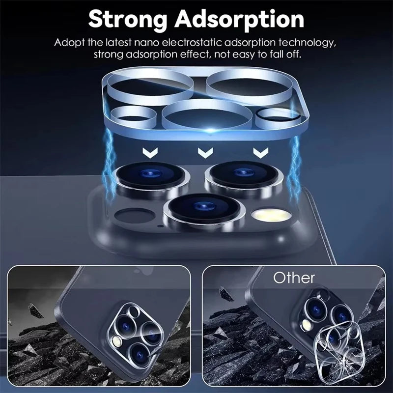 4Pcs Camera Lens Protector Glass For iPhone 16 13 12 11 14 15 Pro Max Camera Protective Glass Film For IPhone 13 Mini 15 16 Plus