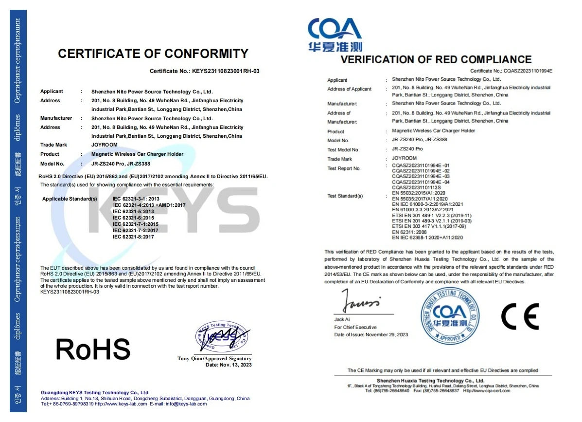 Joyroom Magnetic Car Phone Mount Wireless Fast Car Charger for iPhone Holder 15W Magnetic Car Phone Holder Mount Wireless