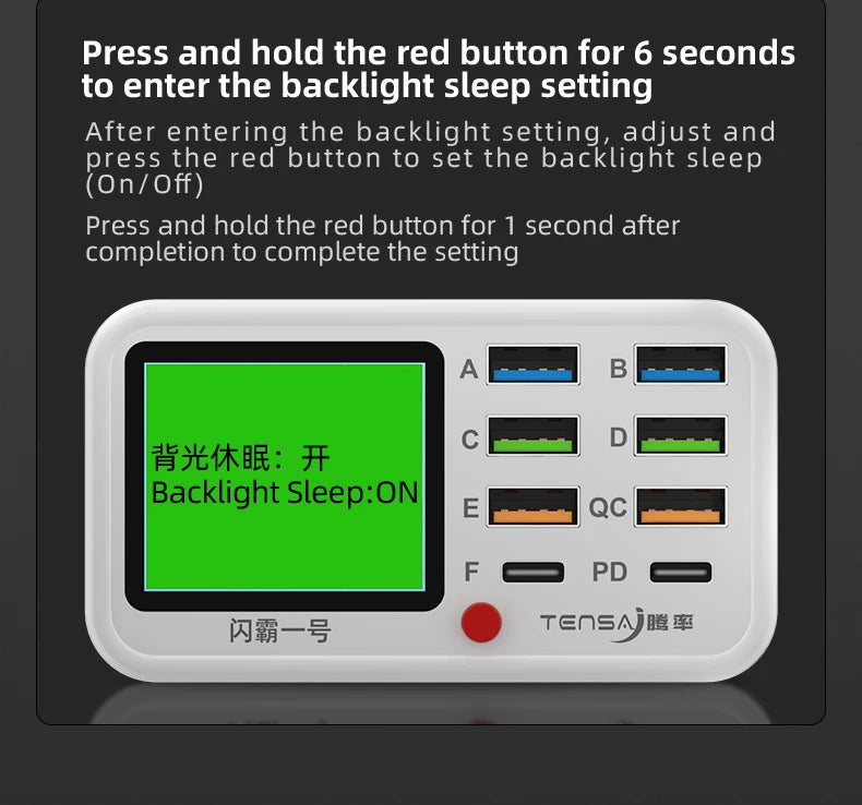 65W USB Type C Multi Function Charger Station Wireless Charing Fast 8 Ports PD QC3.0 Quick Charge Power Adapter for phone