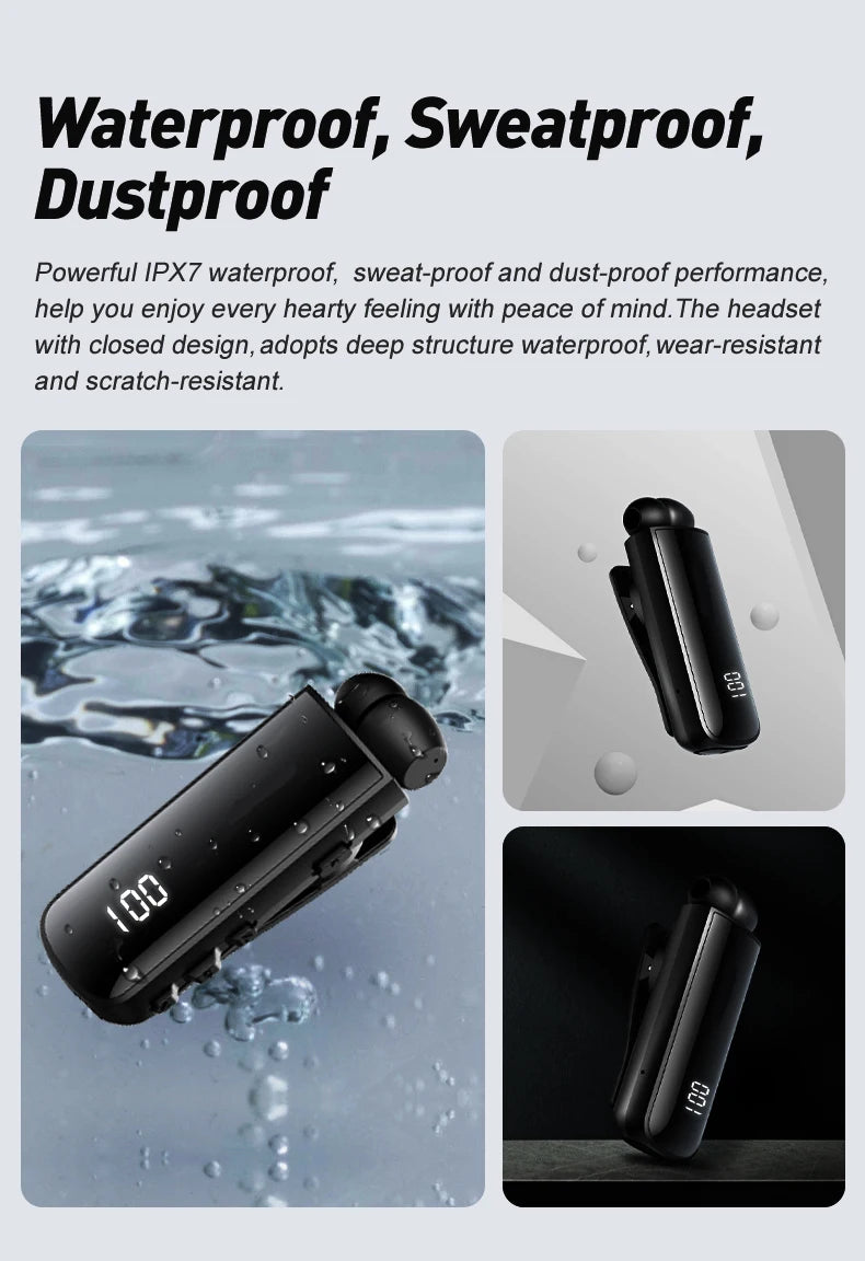 Bluetooth Earphones connects two phone Wireless HiFi Headset Waterproof Noise Reduction Sports Earbuds With Mic For Smartphone