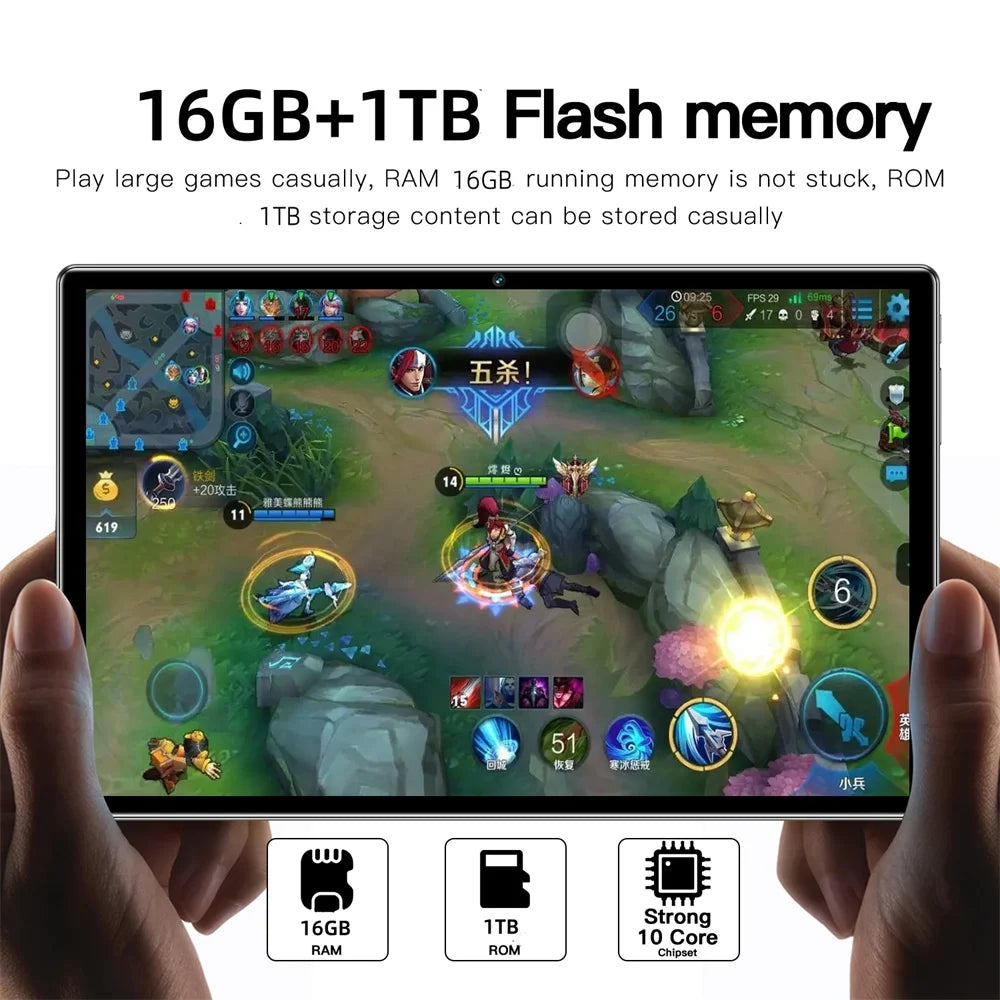 2025 NEW Pad 15 Pro Tablet PC Android 14 22GB+2TB 20000mAh Snapdragon 870 Original Tablets PC 5G Dual SIM Card WIFI HD 4K Mi Tab