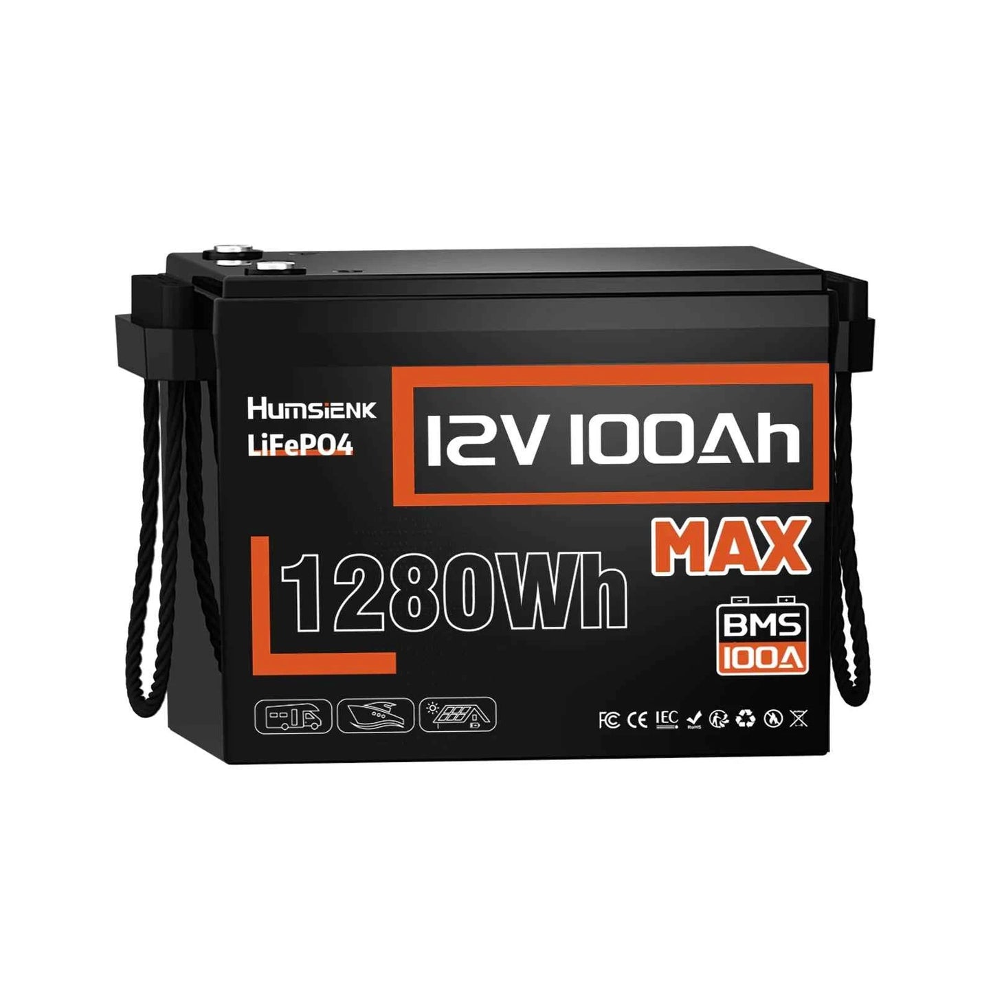 Humsienk 12V 100AH LiFePO4 Battery for RV/Camping