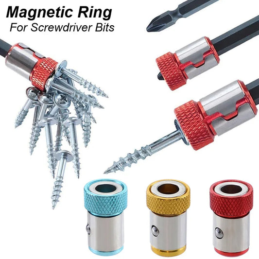 Magnetic Ring Screwdriver Bit Holder Cross Phillips Magnet 1/4 Strong Magnetizer Removable Part Adapter Screw Driver Power Tool
