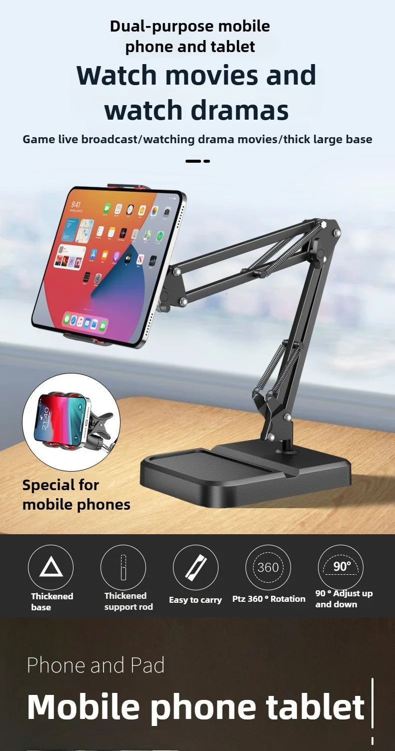 Tablet Stand for Desk iPad Stand Holder ,Foldable Home Office Desk Accessories for iPad Holder Portable Fits iPhone 4-15.9