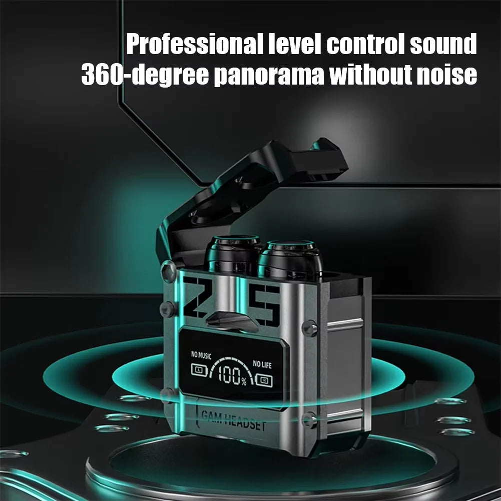 Bluetooth 5.3 Earphones Gaming Headsets TWS Wireless Headphones LED HiFi Stereo Sports Noise Reduction Touch Control Earbuds