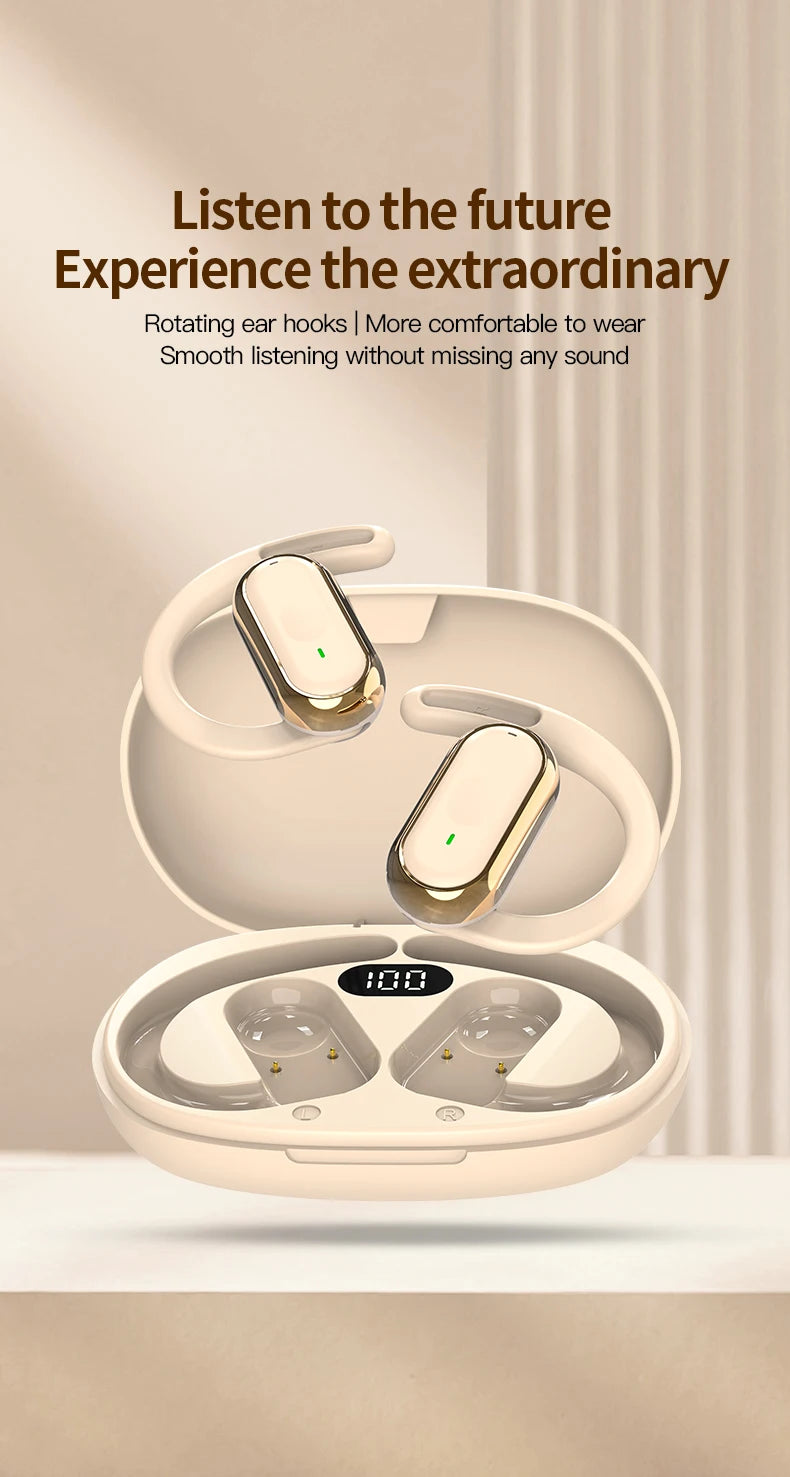 Bluetooth 5.4 Earphones Wireless Headphone Smart Adjustable Touch Sports Waterproof Earbuds Stereo Music Headset For Xiaomi