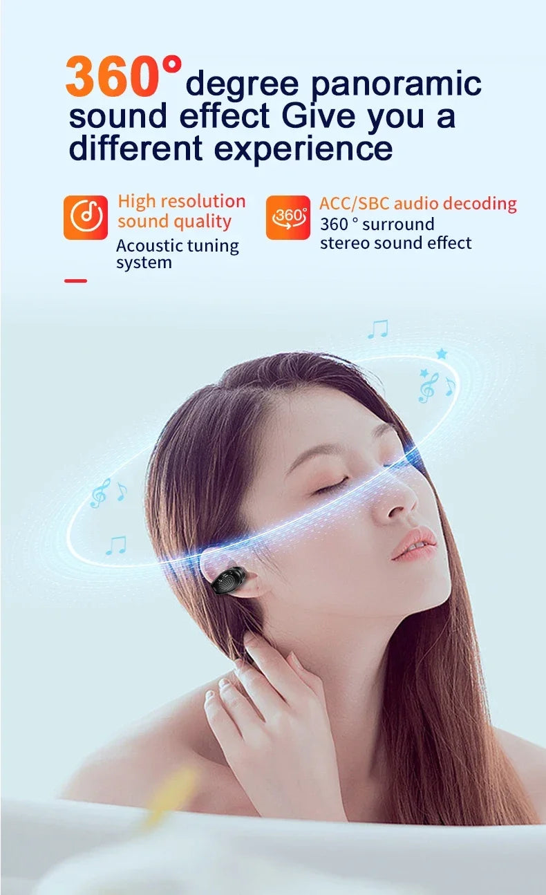 Wireless Headphones Bluetooth 5.3 Earphones With Mic Single in-Ear Sports Waterproof TWS Earbuds Bluetooth Handsfree Headset