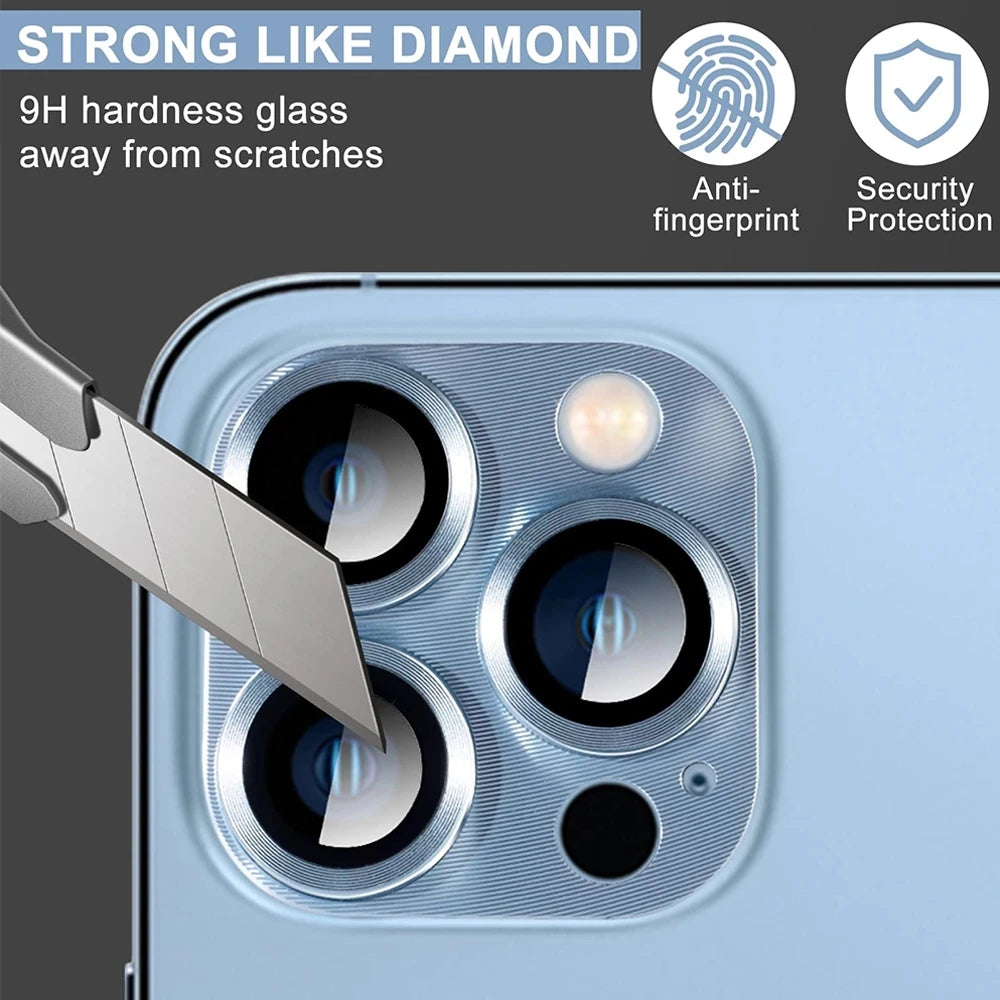 Full Cover Camera Lens Protector For iPhone 14 Pro Max 13 Pro Tempered Glass For iPhone 11 12 Pro Max 13 Mini Metal Lens Glass