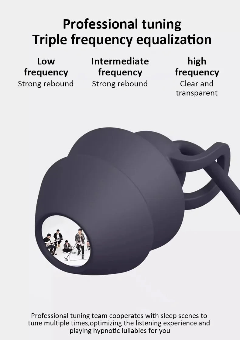 Wired Sleep Earphones 3.5mm-Pin In Ear Soft Headsets Noise Cancelling Wired Headphone with Mic Bass HiFi Stereo Silicone Earbuds