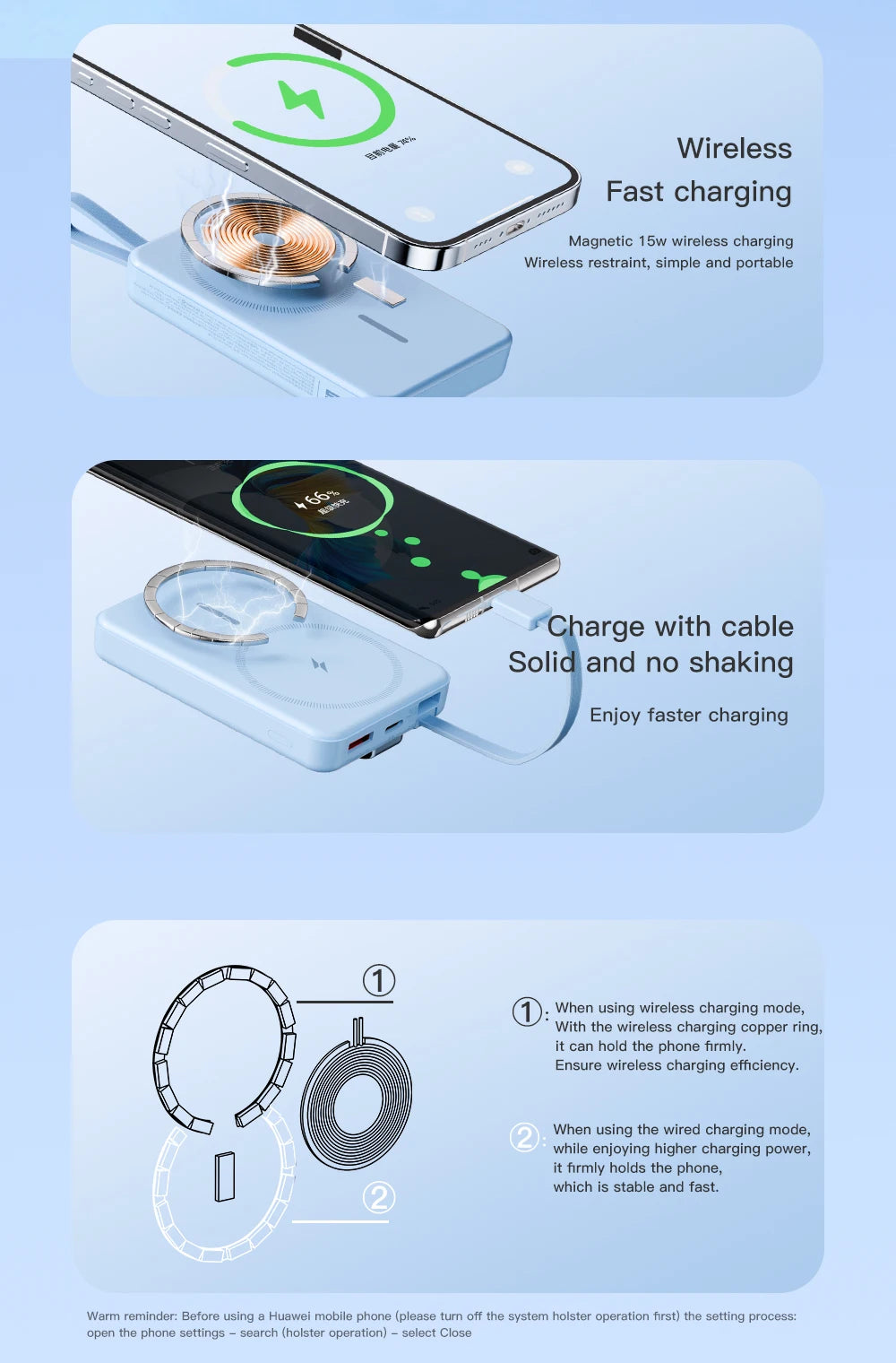 10000mAh Original Powerbank With Cable Magnetic Power Bank Wireless Fast Charger For iPhone Backup Battery For Magsafe with Gift