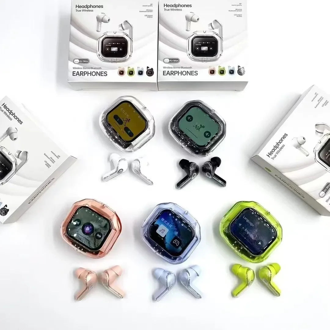 Wireless Bluetooth-compatible Earphones Air31 intelligent Touch Color LCD Screen TWS Earbuds HIFI Noise Reduction Stereo Headset