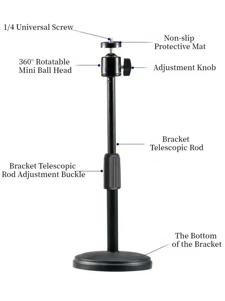 Desktop Tripod for Phone Smartphone Phone with Phone Holder Stand Bracket Tripe for Mobile Telefoon Statief Stand Table