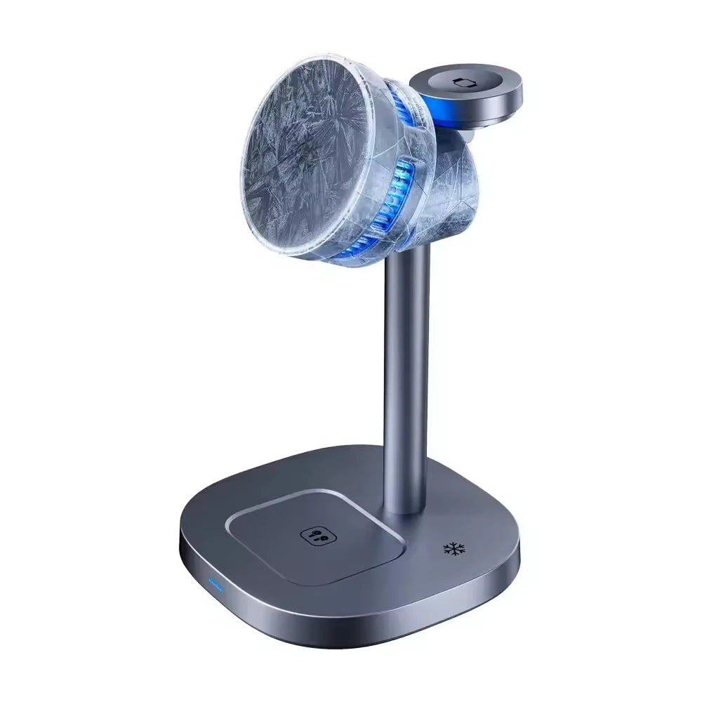 Fast Cooling Wireless Charger, 3-in-1 High-speed QI2 15W Wireless Magnetic Charger, Suitable for IPhone, IWatch and Airpods