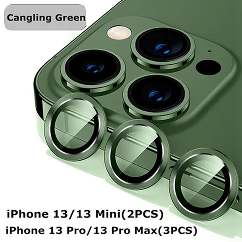 3-2PCS Camera Lens Protector For iPhone 16 Pro Max 16Pro 16Plus  Metal Ring Protector Glass For iPhone 14 15 Plus Camera Lens