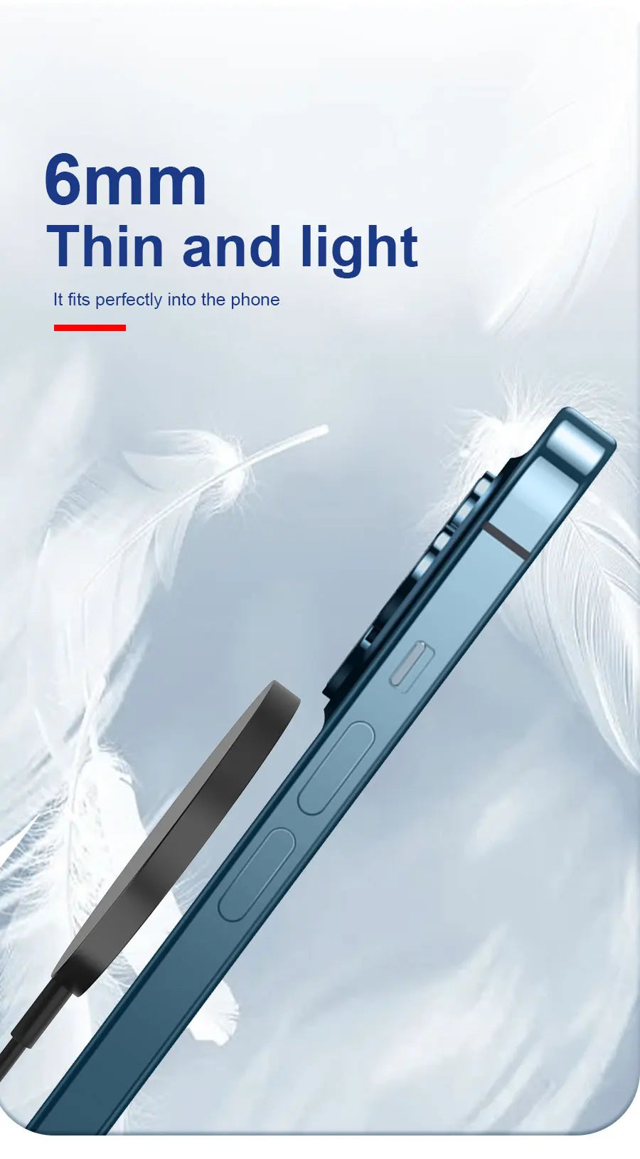 Wireless Charger 15W Compact And Convenient Black For Iphone 15/14/13/12/11/Pro/Max/Se 2020/Xs/Xr/X/8 Plus