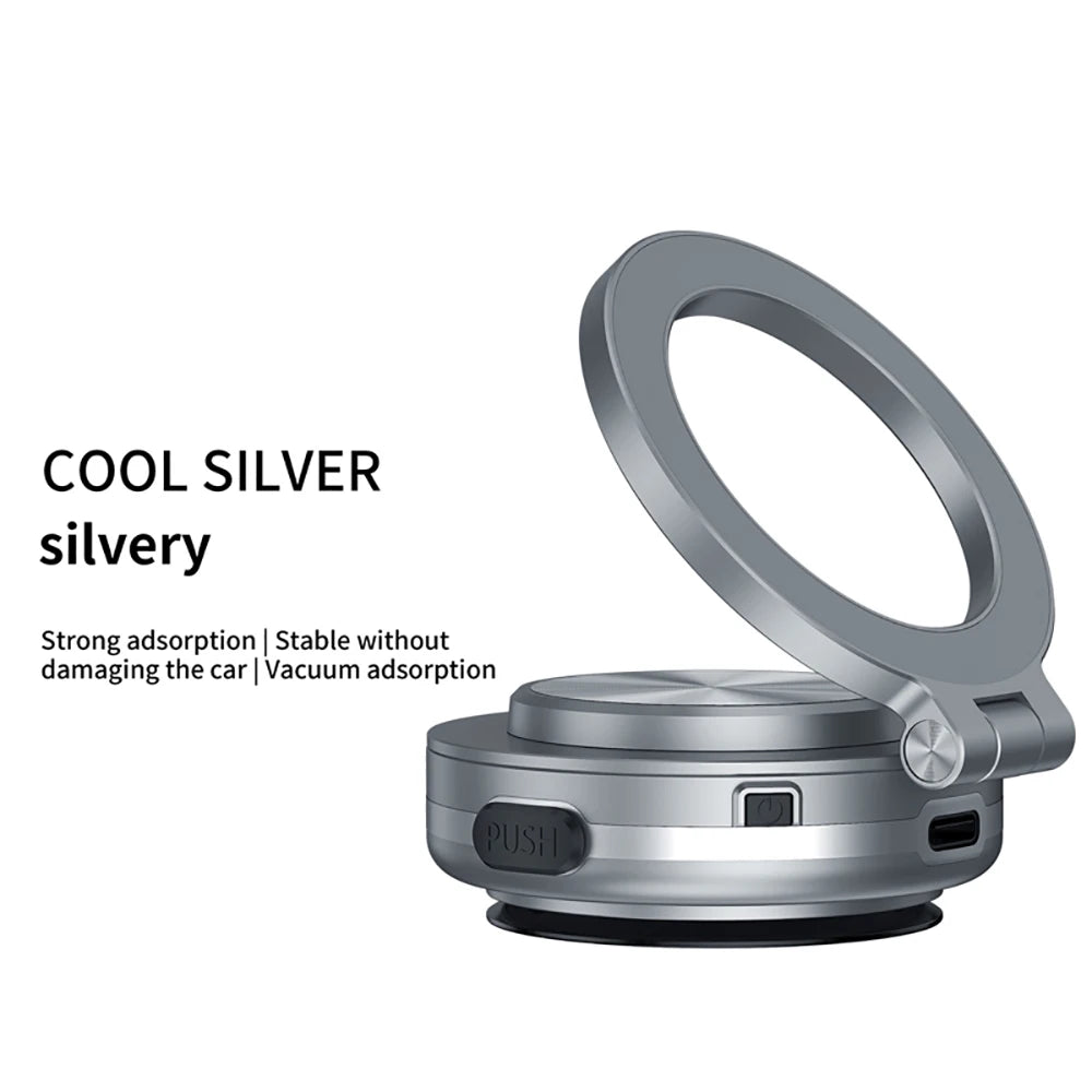 360°rotatable Car Magnetic Holder Intelligent Vacuum Adsorption Phone Holder Car Mount Windshield Magnetic Car Stable Holder