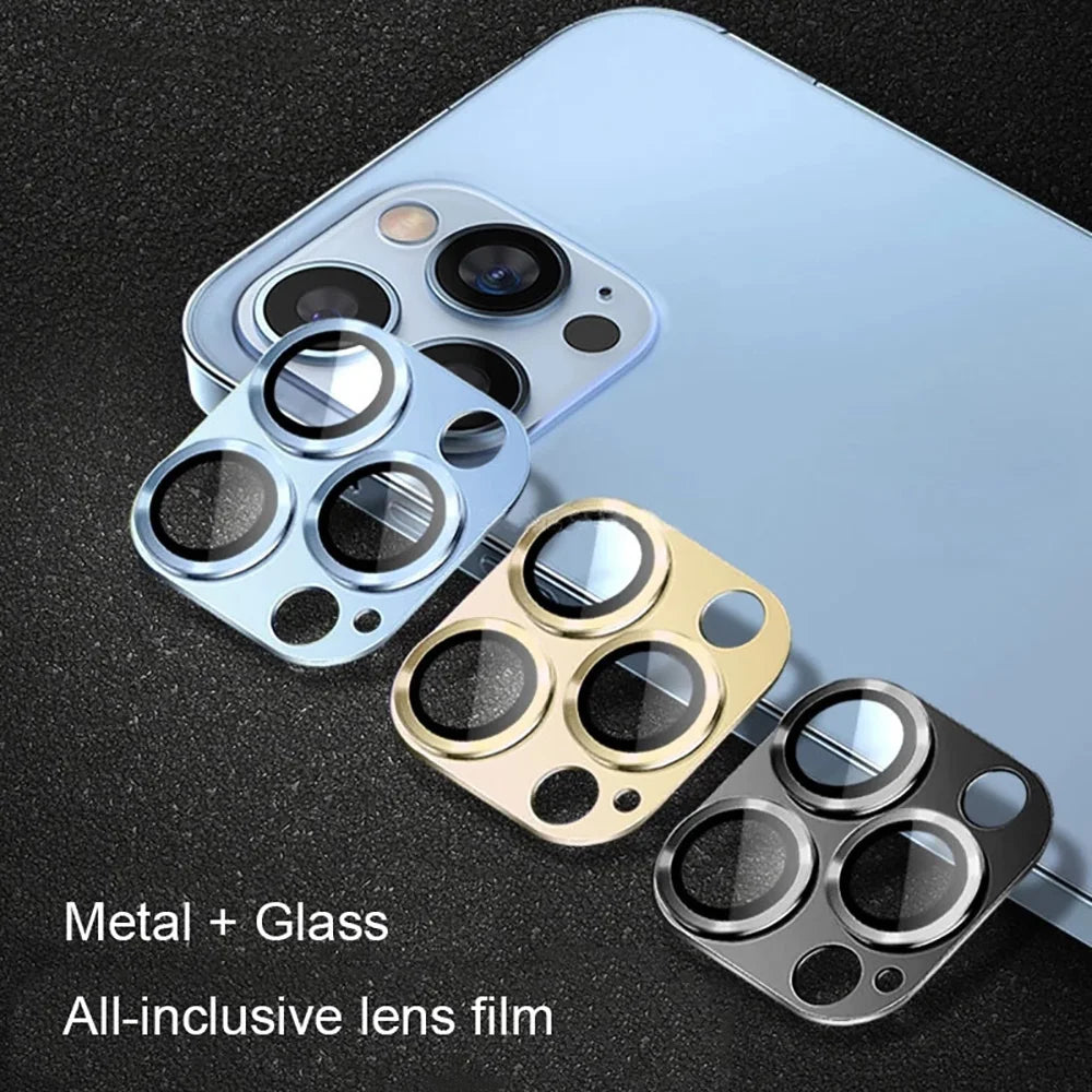 Full Cover Camera Lens Protector For iPhone 14 Pro Max 13 Pro Tempered Glass For iPhone 11 12 Pro Max 13 Mini Metal Lens Glass
