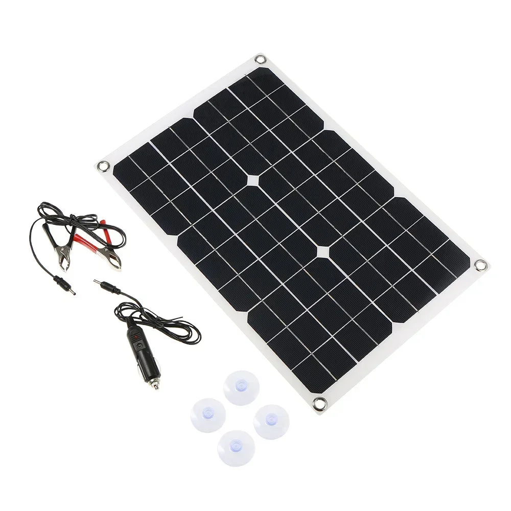 1200W Solar Panel Charger with 100A Controller Dual USB 12V Battery Charging System for Outdoor Camping Car Yacht RV Hiking