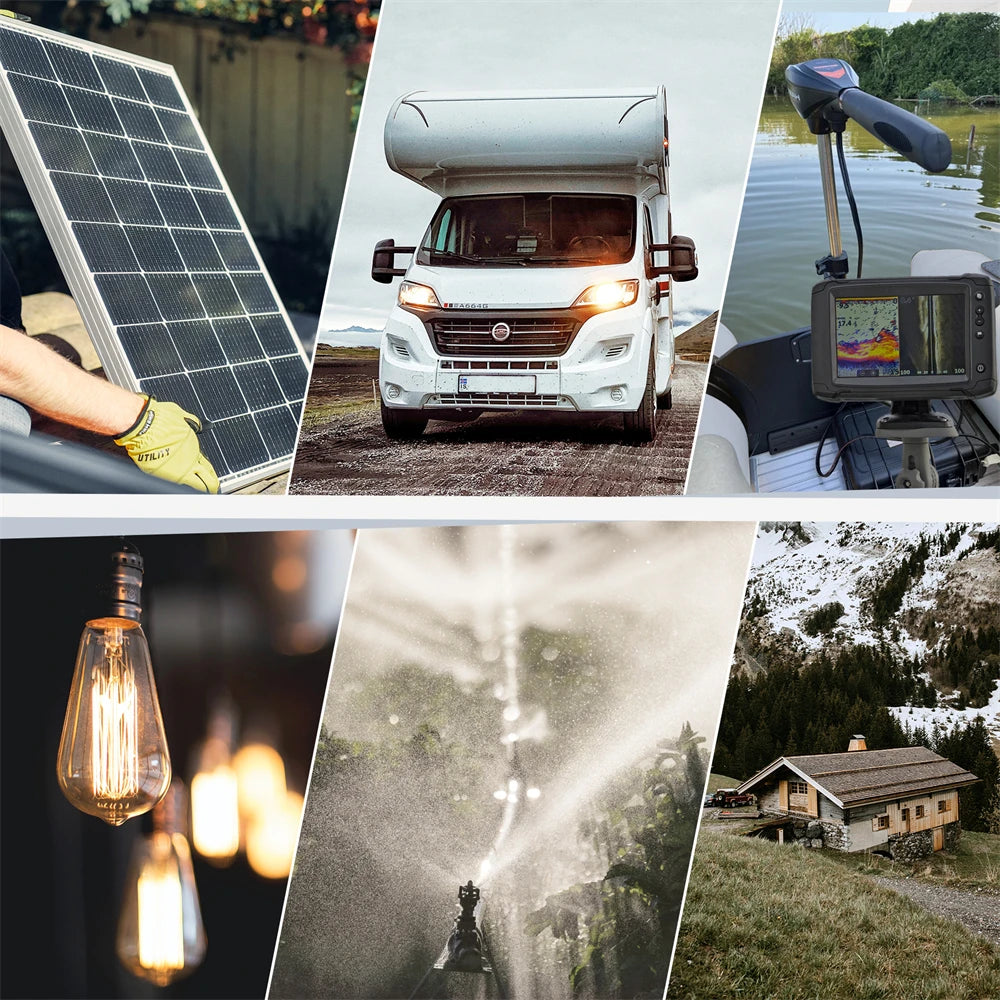 KEPWORTH 12V 100Ah LiFePO4 Battery Packs Grade A Cells Rechargeable For Outdoor / Home Storage Lithium Iron Phosphate Batteries