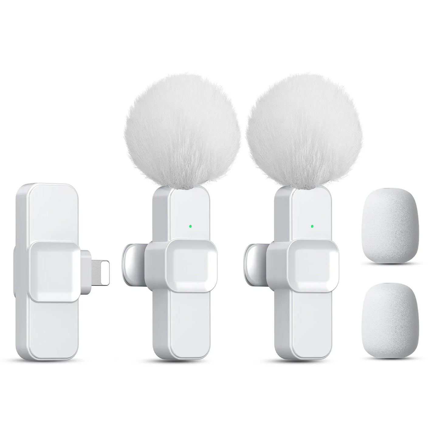 New Wireless Lavalier Microphone Portable Audio Video Recording Mini Microphone for iPhone Android PC Camera Live Gaming Phone