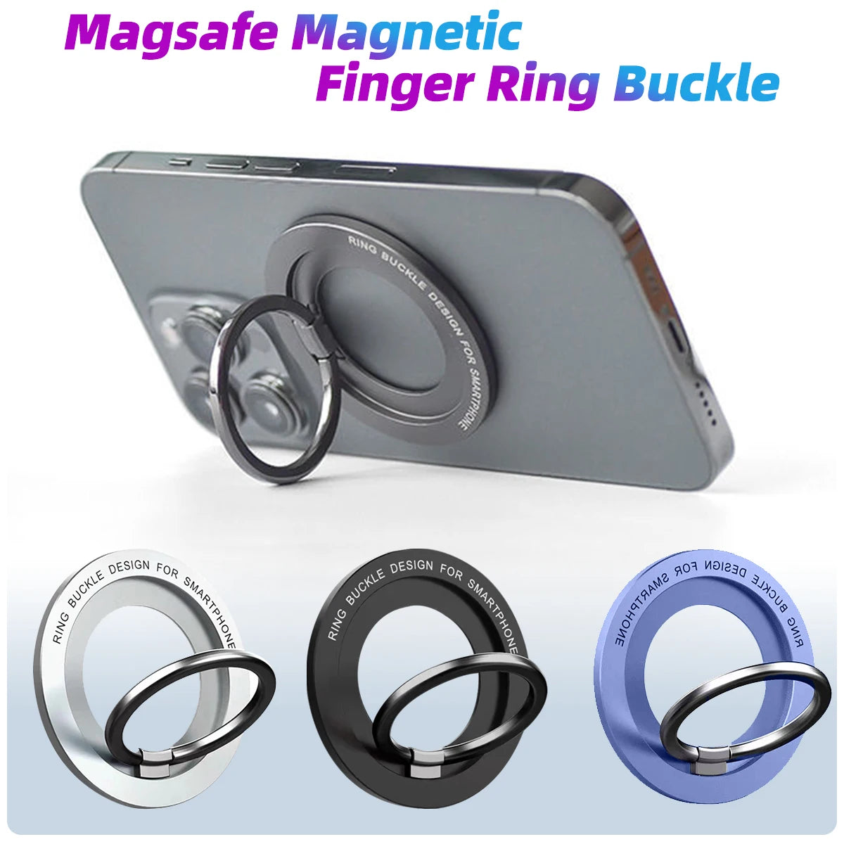 Magnetic Phone Holder Stand Magnet Finger Ring Socket for Magsafe Wireless Charging for IPhone14 13 12 Pro/Max Cellphone Bracket
