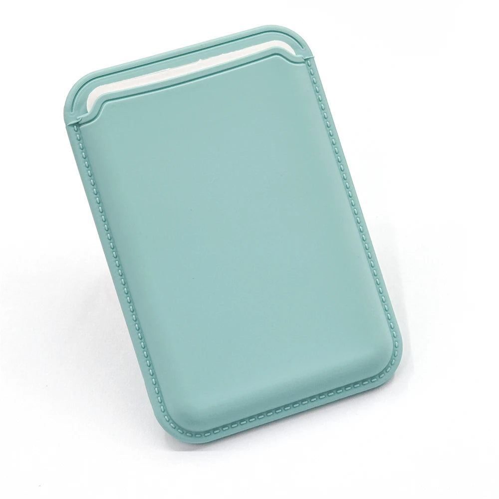MagSafe Magnetic Luxury Leather Card Holder - Smallenterprised