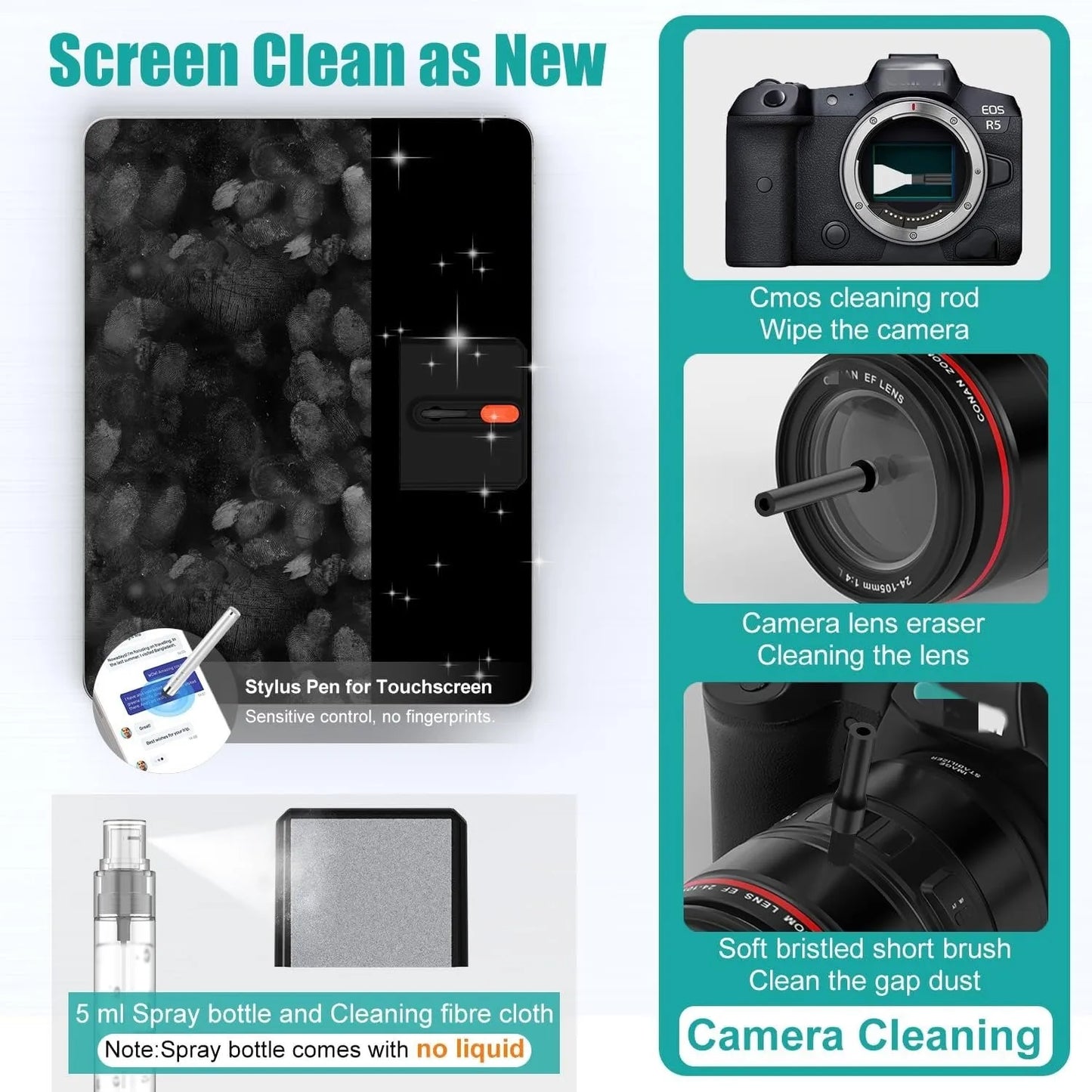 32-in-1 Multi-Purpose Electronics Cleaning Kit – for iPhone Charging Port, AirPods, Bluetooth Earbuds, Keyboard & Screen Cleanin