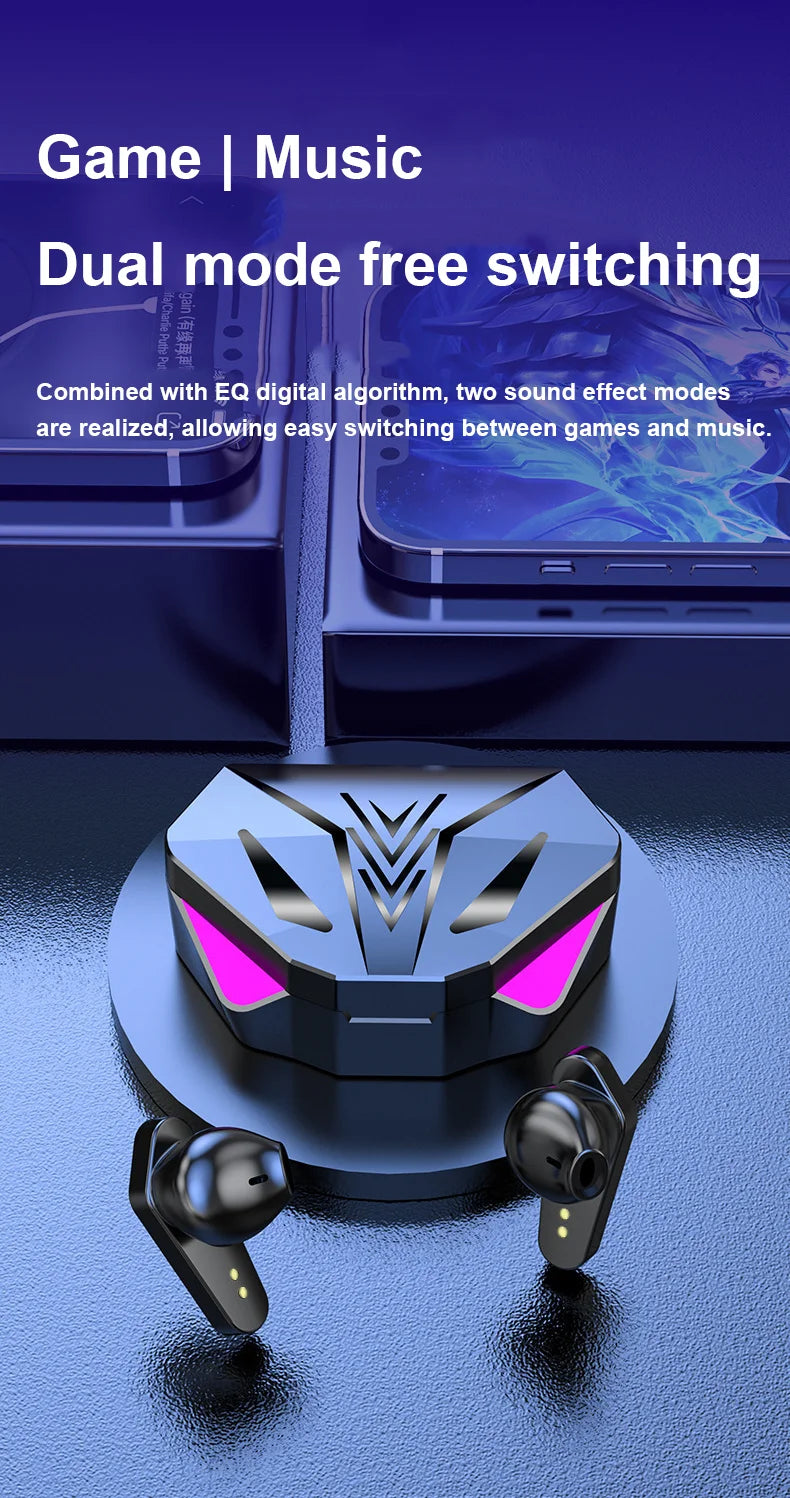 Bluetooth Earphones TWS Gaming Earbuds Wireless Headphones With Mic Bass Audio Sound 9D Stereo HiFi Headset For Xiaomi Lenovo