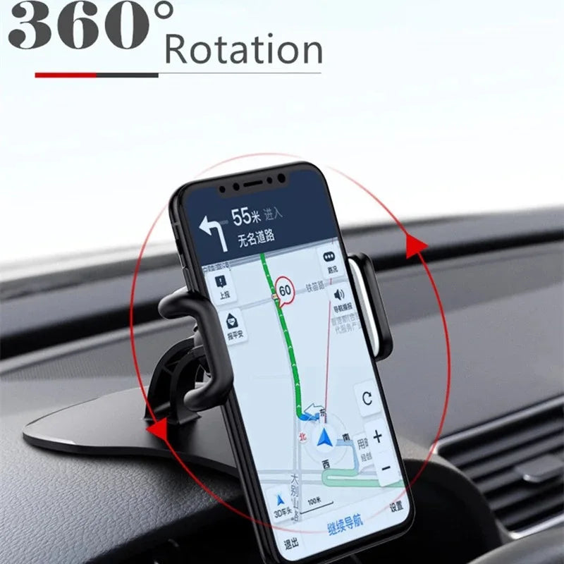 360 Rotatable Car Phone Holder Universal Cell Phone Stands Car Rack Dashboard Support for Auto Grip Mobile Phone Fixed Bracket - Small Enterprise