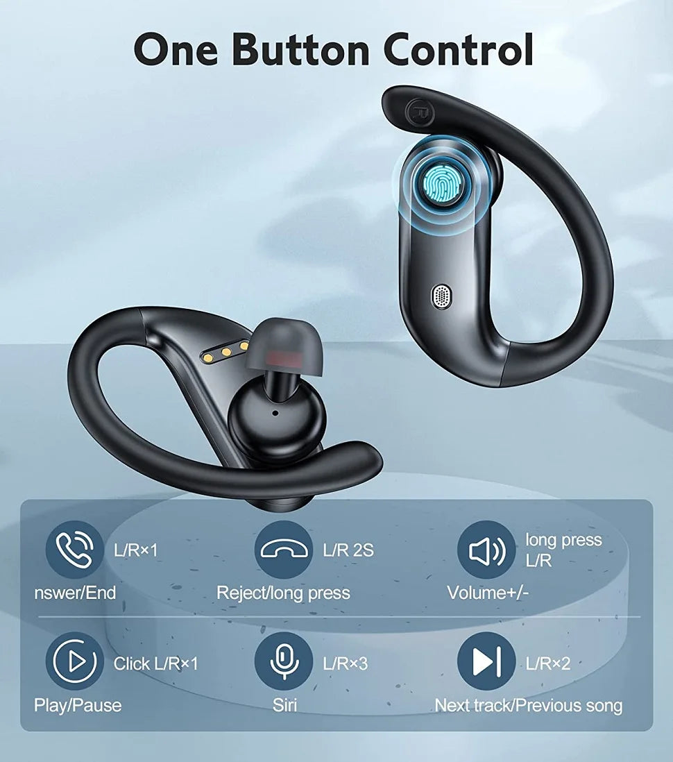 Bluetooth Earphones Wireless Earbuds with Wireless Charging Case  Stereo Sound Headphones Built-in Mic in-Ear Headsets Deep Bass
