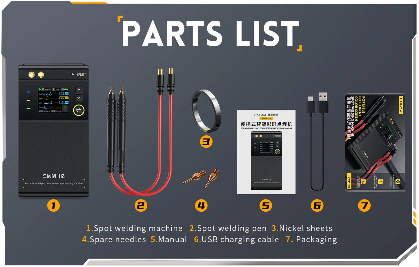 FNIRSI SWM-10 Precision DIY Assembly Device for 18650 Battery Packs, 5000mAh Built-in Power, Handles 0.25mm Material