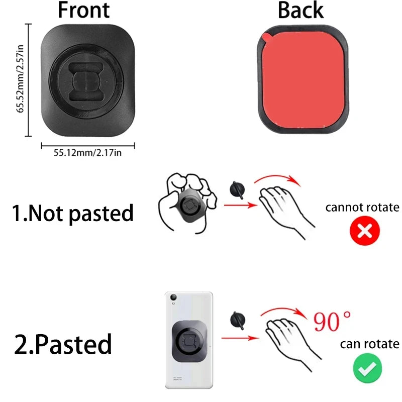 Universal Phone Adapter For Motorcycle Car Bicycle Connect Mobile Phone Adhesive Interface Quick Mount Stickers Compatible SP