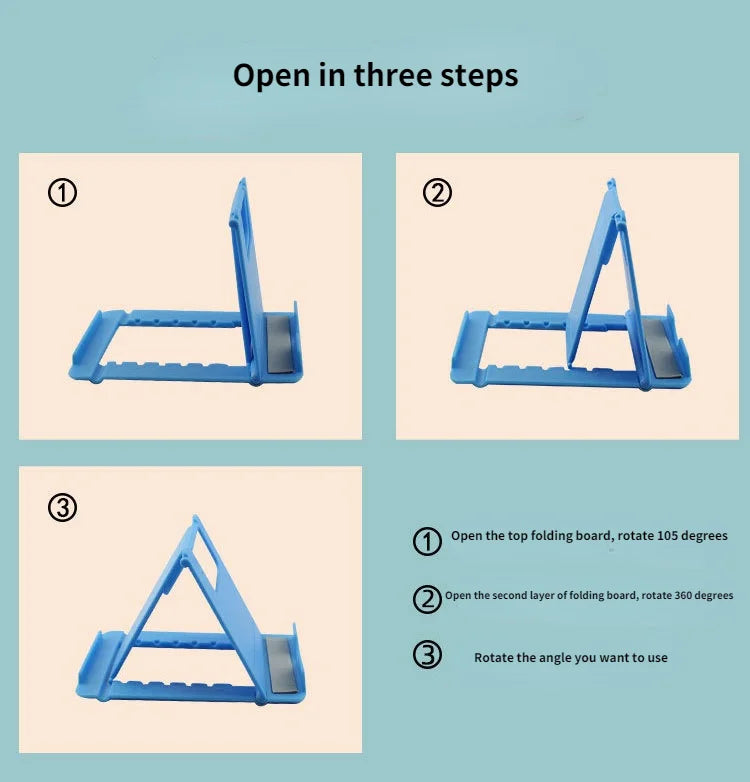 Desk Stand For Mobile Phone Portable Foldable CellPhone Stand Holder Desktop Bracket For iPhone 15 14 13 Pro Max iPad Smartphone