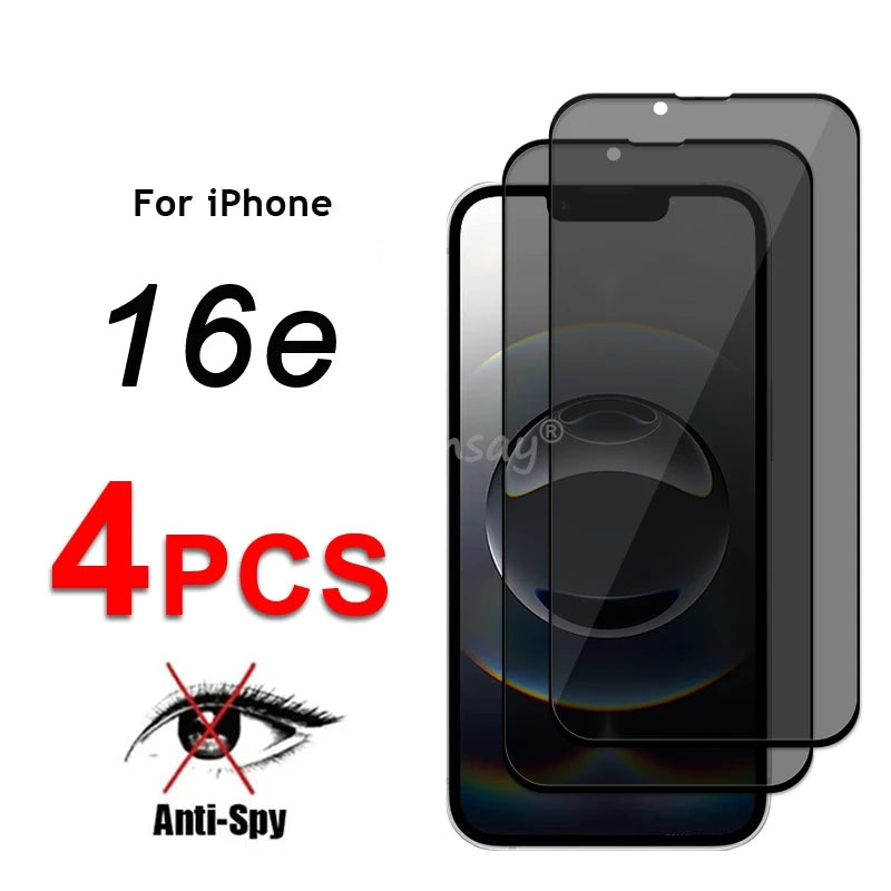 Privacy Screen Glass For iPhone 16e Glass Anti-Spy Protector Screen Film For iPhone 16e Tempered Glass For iPhone 16e Film