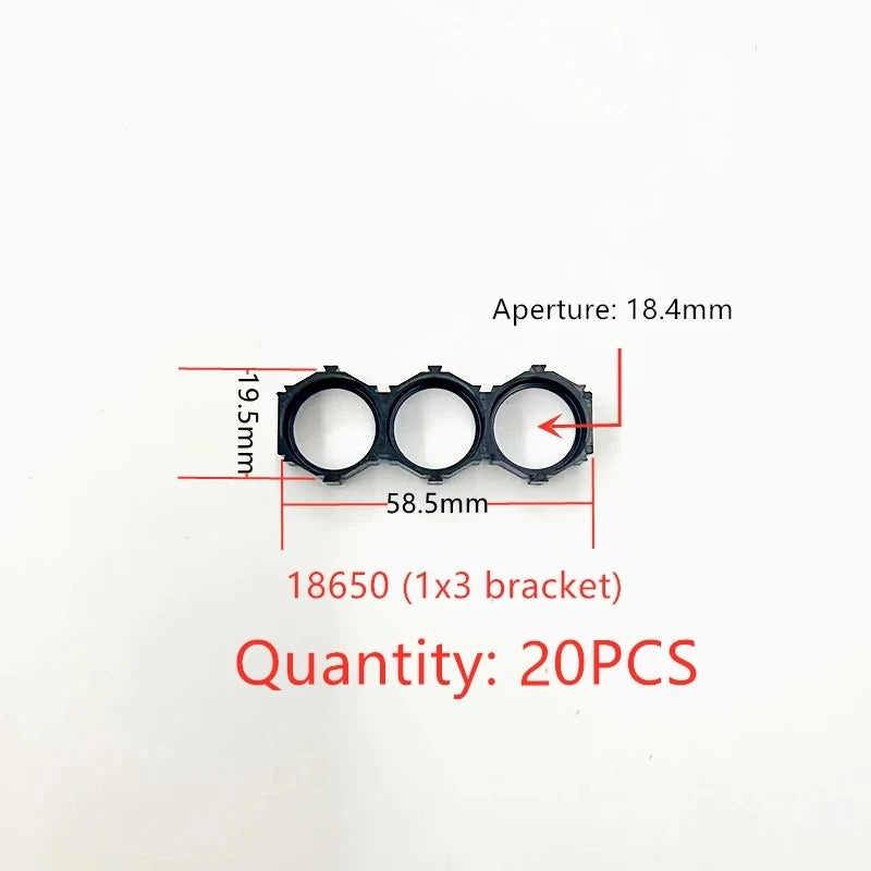 18650 Lithium Battery Packs DIY Misalignment Fixed Bracket Assembly Holder Cells Pack Splicable Modular Support Flat Head