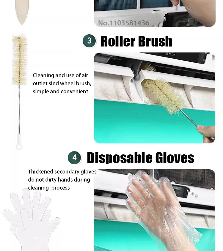 Air Conditioning Cleaning Kit Air Coditioning Cleaning Cover Leak-proof Cover Full with Water Pipe Disassembly-free Clean Tools