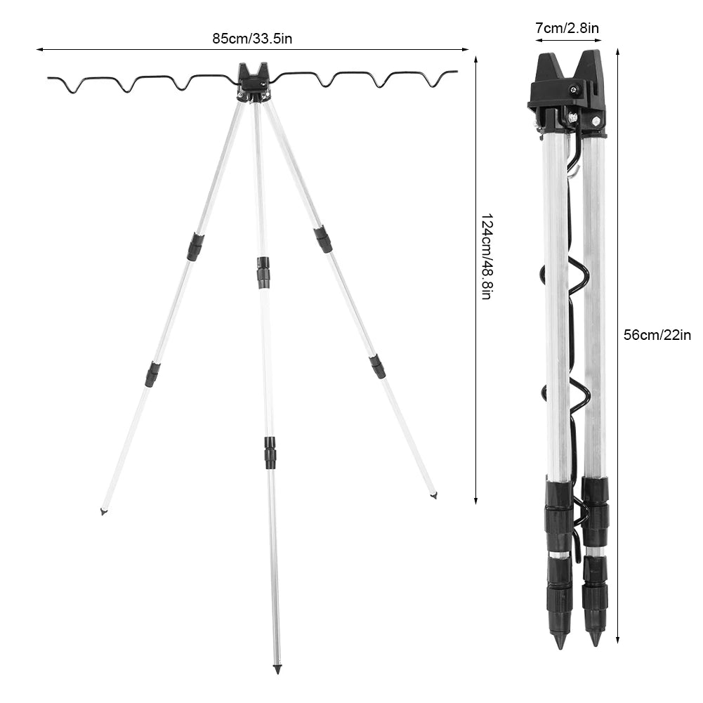 Sea Fishing Tripod Multifunctional Rod Tripod Outdoor Sea Fishing Support Stand Universal Telescopic Triangle