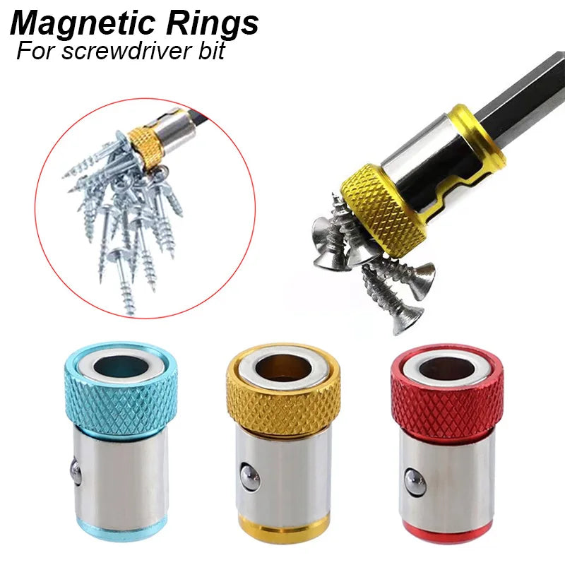 Magnetic Ring Screwdriver Bit Holder Cross Phillips Magnet 1/4 Strong Magnetizer Removable Part Adapter Screw Driver Power Tool