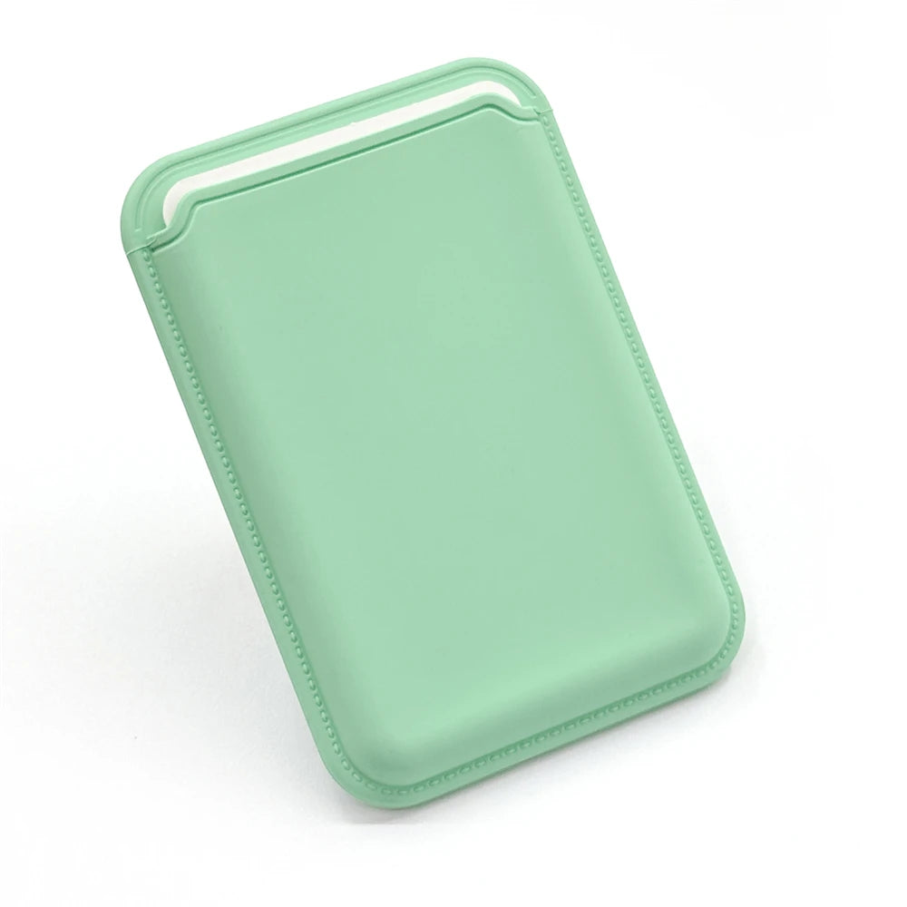 MagSafe Magnetic Luxury Leather Card Holder - Smallenterprised